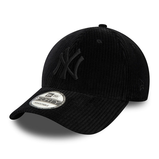Casquette 9FORTY MLB Cord New York Yankees noir sur noir NEW ERA