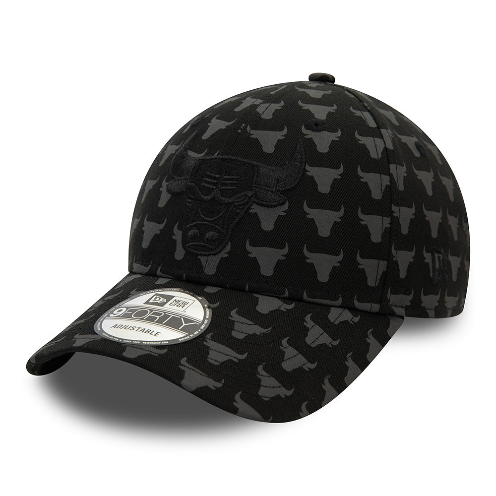 Casquette 9FORTY NBA Monogram Chicago Bulls noir NEW ERA