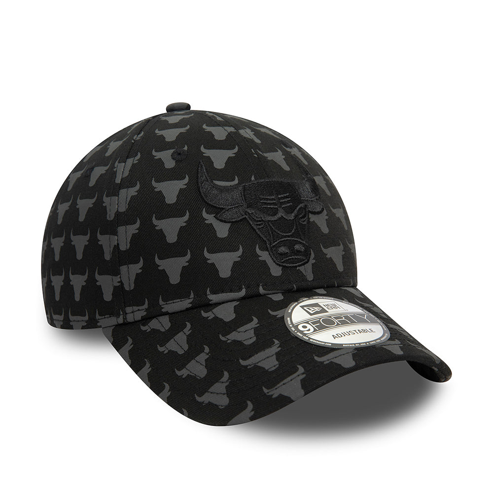 Casquette 9FORTY NBA Monogram Chicago Bulls noir NEW ERA