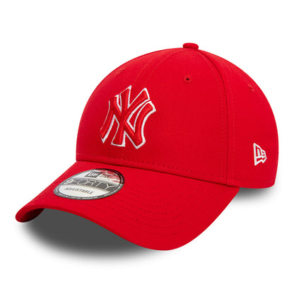 Casquette 9FORTY MLB Team Outline New York Yankees écarlate-blanc NEW ERA