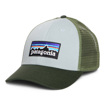 Casquette Trucker en Coton Bio LoPro P-6 Logo bleu clair-forêt PATAGONIA