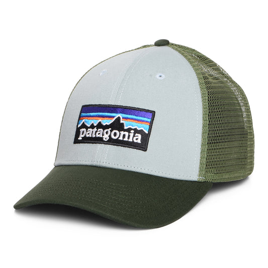 Casquette Trucker en Coton Bio LoPro P-6 Logo bleu clair-forêt PATAGONIA