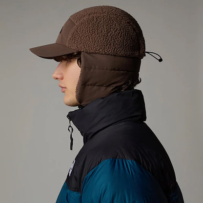 Casquette 5 Panel Hydrofuge en Polaire Avec Protège-Oreilles Cragmont marron fumé THE NORTH FACE