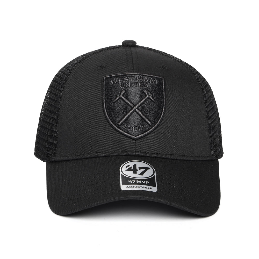 Casquette Trucker Branson MVP West Ham United FC noir sur noir 47 BRAND