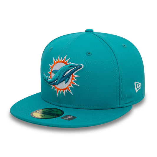 Casquette 59FIFTY NFL OTC Miami Dolphins bleu sarcelle NEW ERA