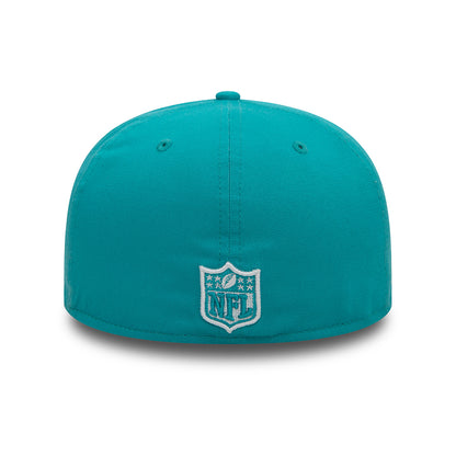 Casquette 59FIFTY NFL OTC Miami Dolphins bleu sarcelle NEW ERA