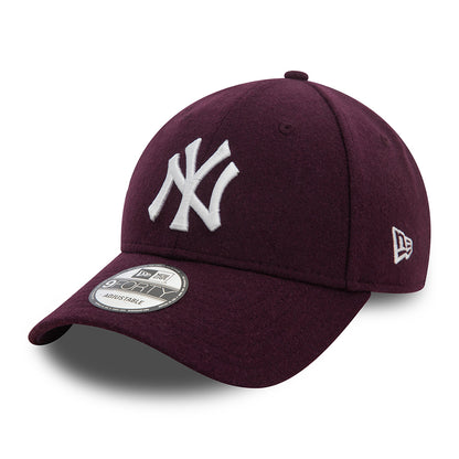 Casquette 9FORTY MLB Melton Wool New York Yankees violet-blanc NEW ERA