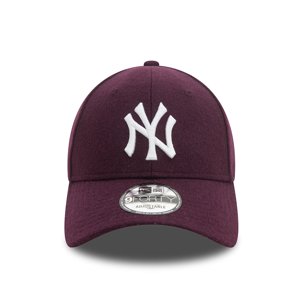 Casquette 9FORTY MLB Melton Wool New York Yankees violet-blanc NEW ERA