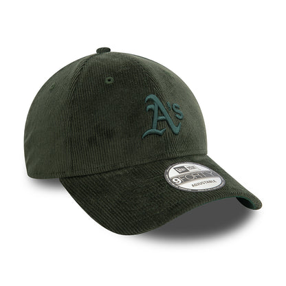 Casquette 9FORTY MLB Cord Oakland Athletics vert foncé NEW ERA