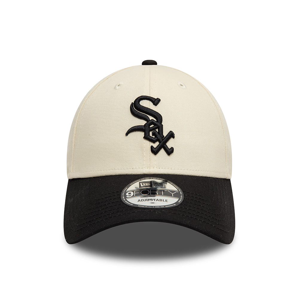 Casquette 9FORTY MLB Colourblock Chicago White Sox crème-noir NEW ERA