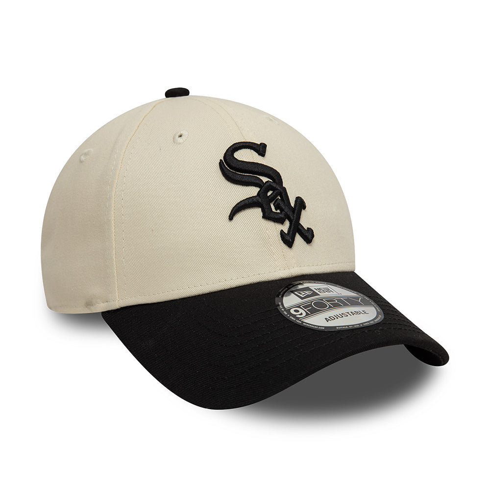 Casquette 9FORTY MLB Colourblock Chicago White Sox crème-noir NEW ERA
