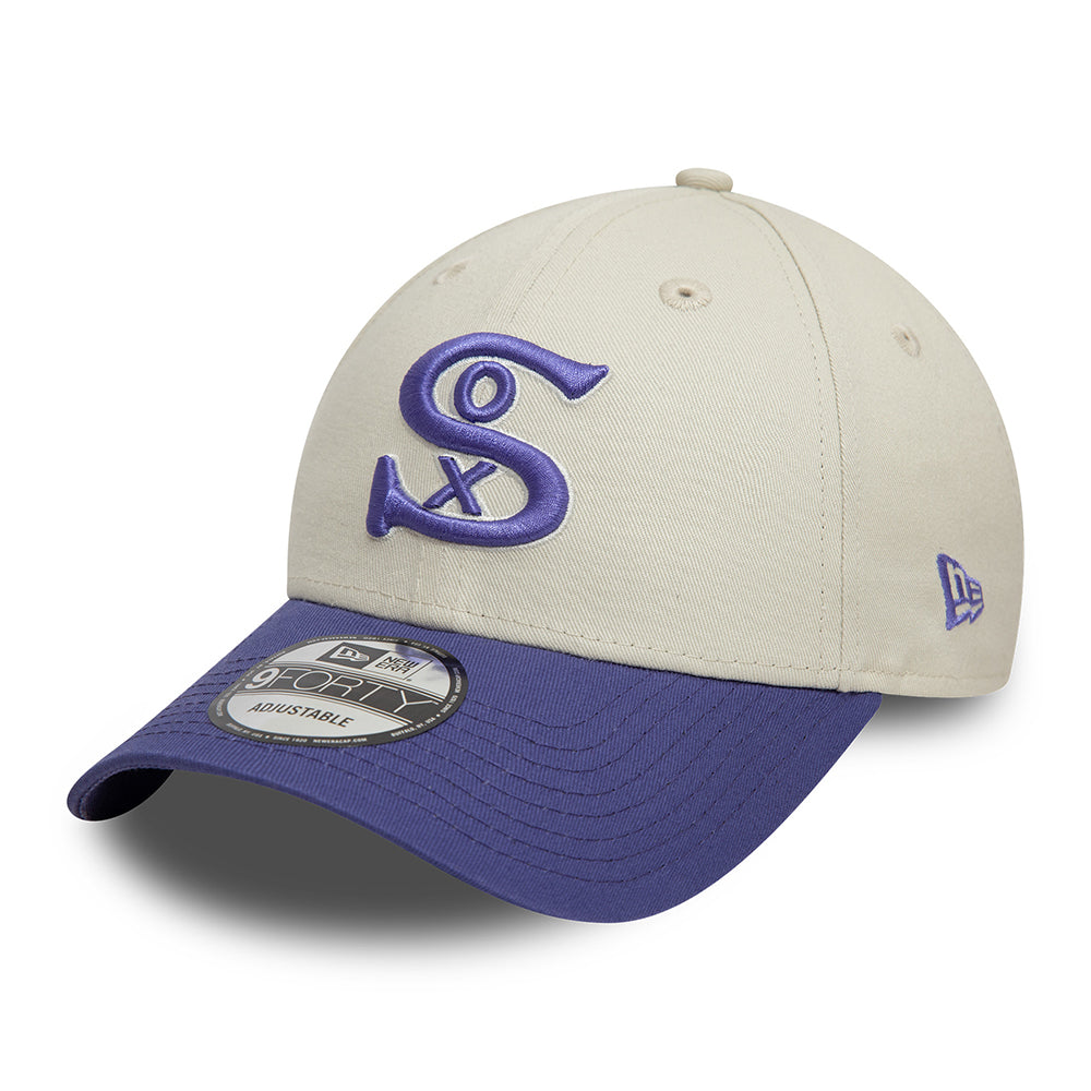 Casquette 9FORTY MLB World Series Patch Chicago White Sox ivoire-encre NEW ERA