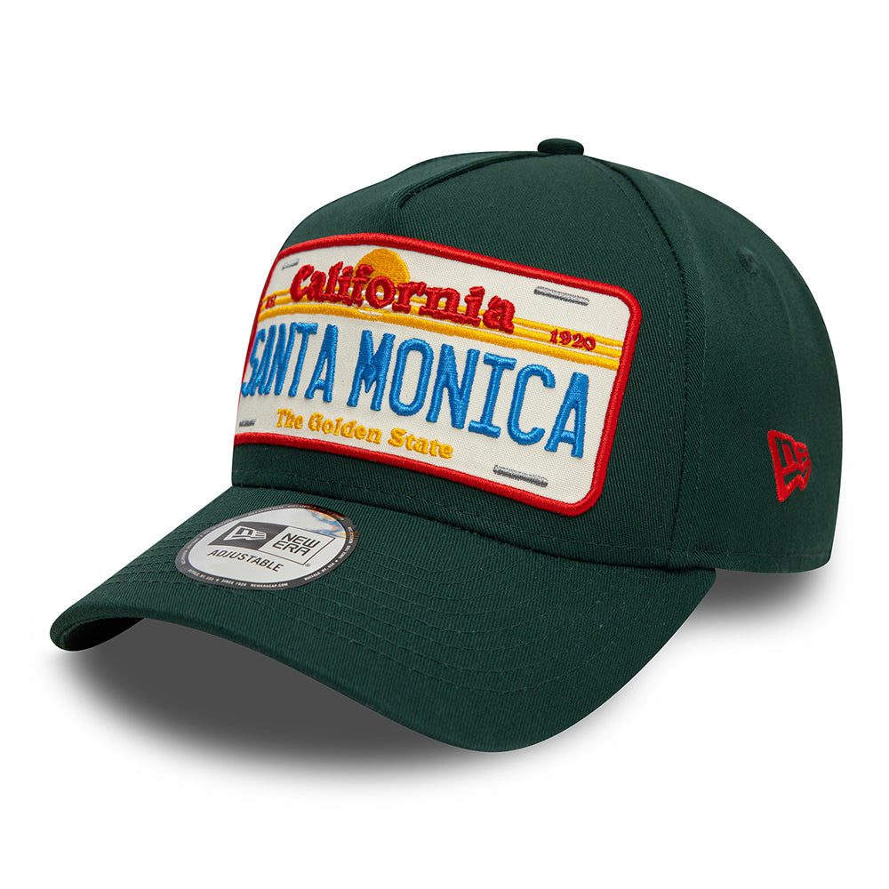 Casquette Snapback Santa Monica License Plate A-Frame vert foncé NEW ERA
