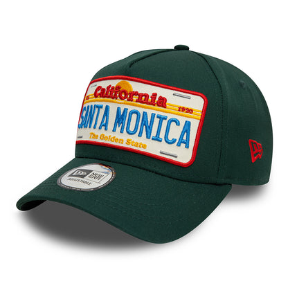 Casquette Snapback Santa Monica License Plate A-Frame vert foncé NEW ERA