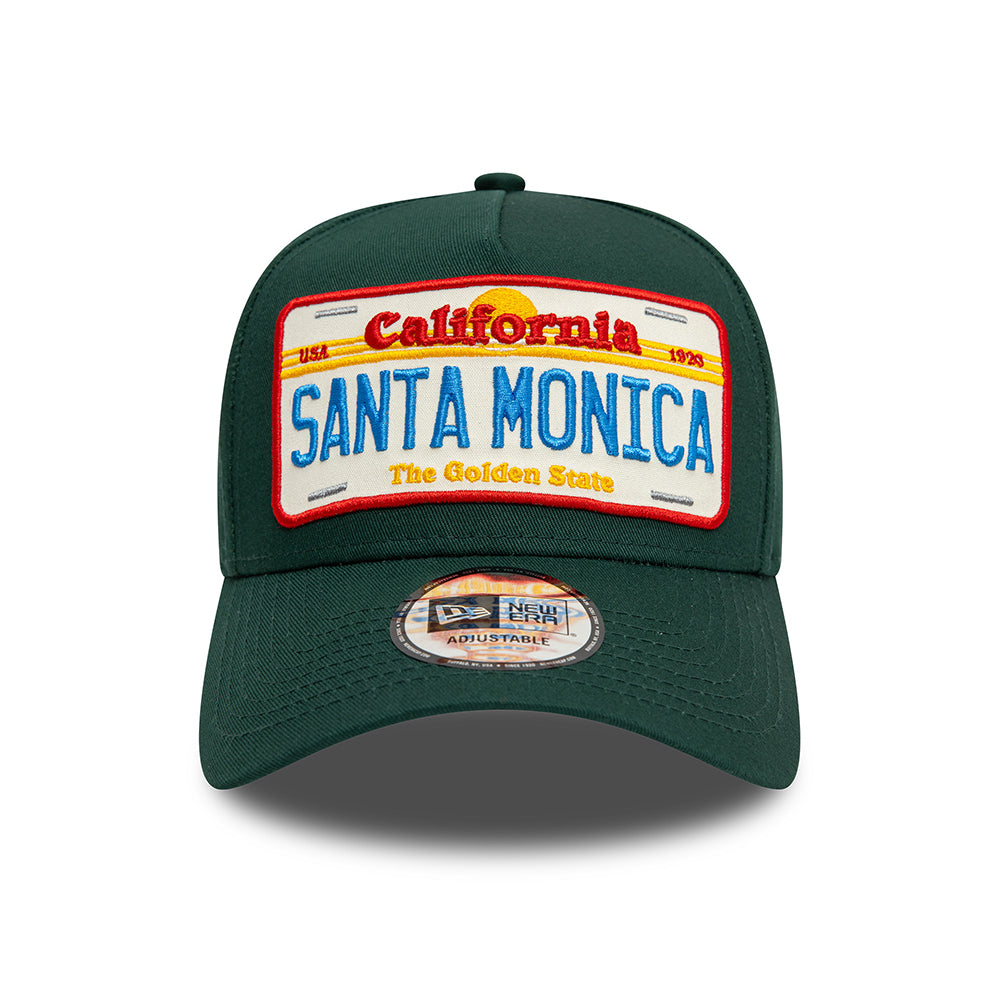 Casquette Snapback Santa Monica License Plate A-Frame vert foncé NEW ERA