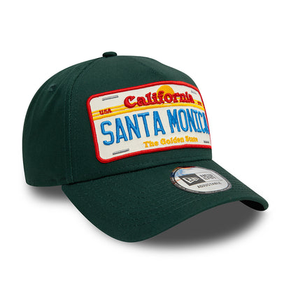 Casquette Snapback Santa Monica License Plate A-Frame vert foncé NEW ERA