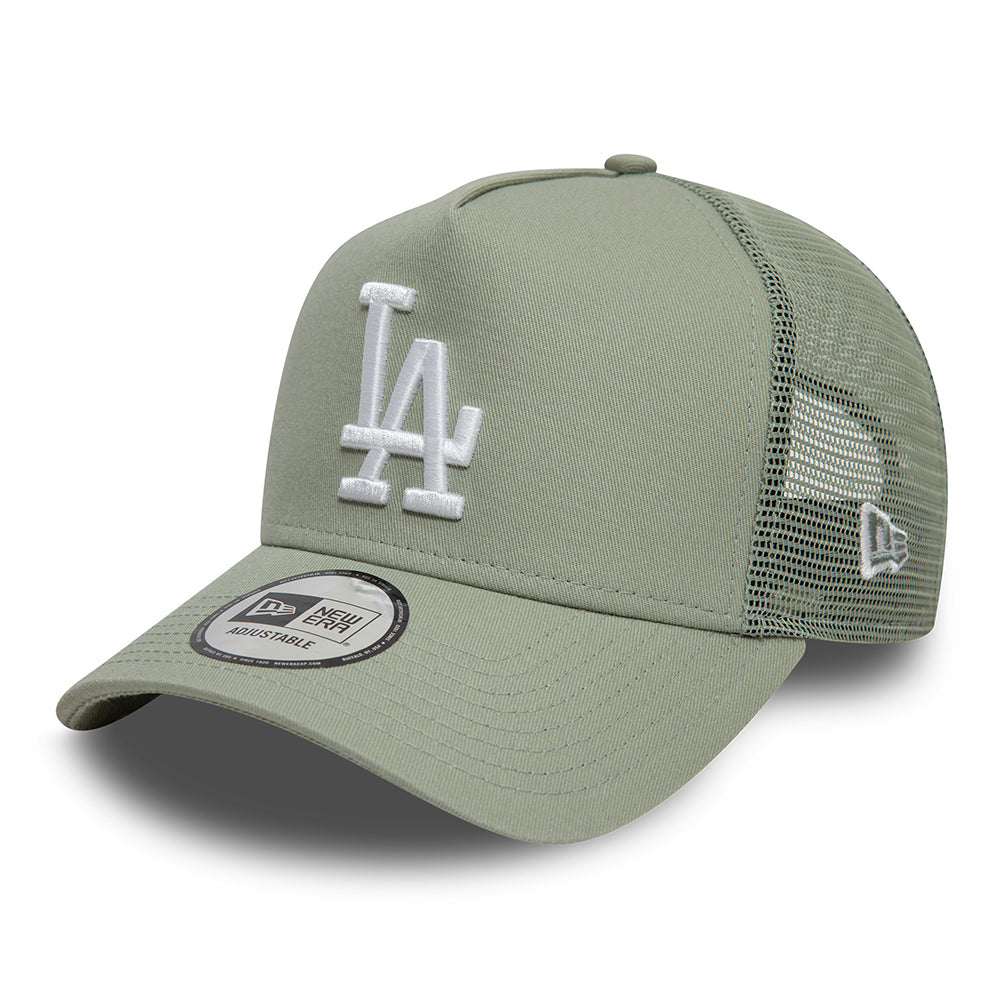 Casquette Trucker MLB League Essential A-Frame L.A. Dodgers sauge-blanc NEW ERA