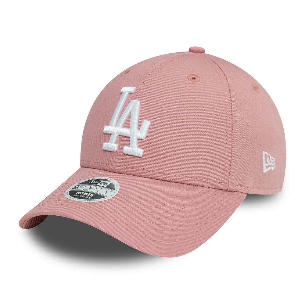 Casquette Femme 9FORTY MLB League Essential L.A. Dodgers rose foncé-blanc NEW ERA