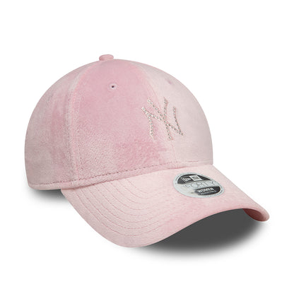 Casquette Femme 9FORTY MLB Diamante Velour New York Yankees rose NEW ERA