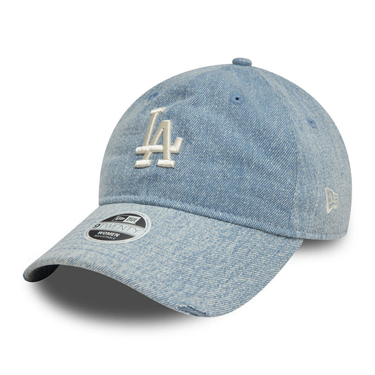 Casquette Femme 9TWENTY MLB Acid Denim L.A. Dodgers bleu clair-blanc NEW ERA