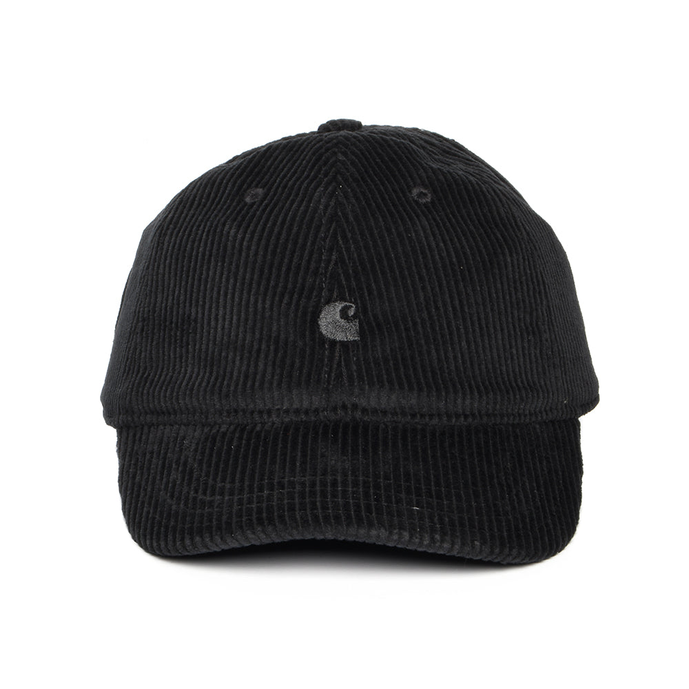 Casquette en Velours Côtelé Large Harlem noir sur noir CARHARTT WIP