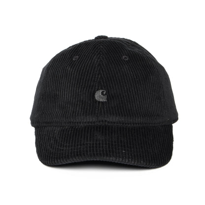 Casquette en Velours Côtelé Large Harlem noir sur noir CARHARTT WIP
