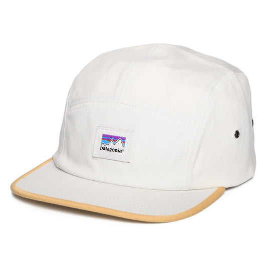 Casquette 5 Panel en Coton Bio Shop Sticker Graphic Maclure crème PATAGONIA