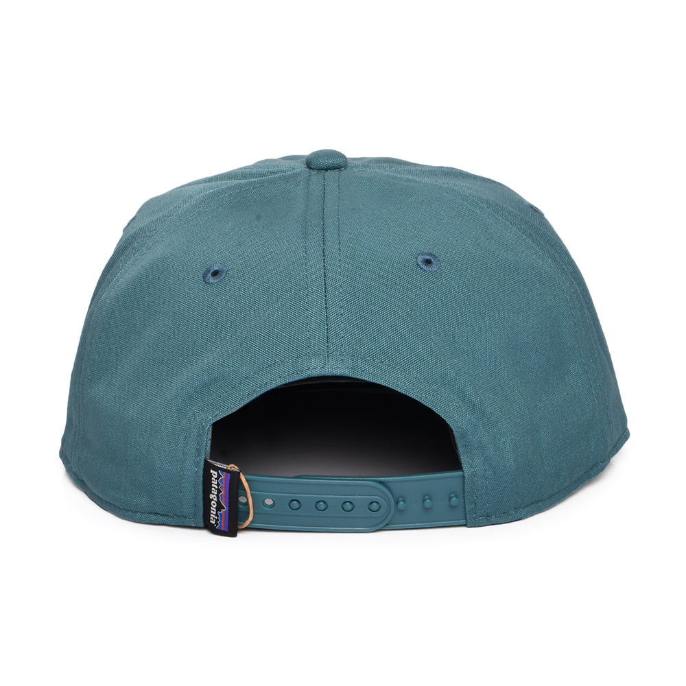 Casquette en Coton Bio Boardshort Label Funfarer bleu sarcelle foncé PATAGONIA