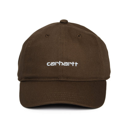 Casquette en Toile de Coton Script marron CARHARTT WIP