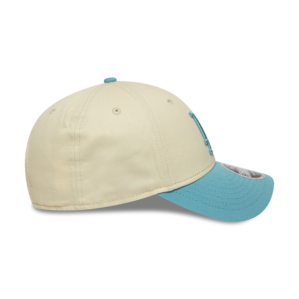 Casquette 9FORTY MLB Colourblock L.A. Dodgers crème-bleu ciel NEW ERA