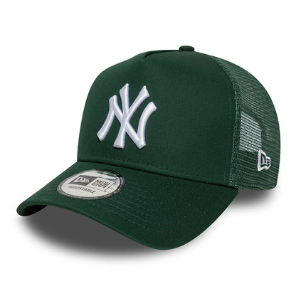 Casquette Trucker MLB League Essential A-Frame New York Yankees vert foncé-blanc NEW ERA