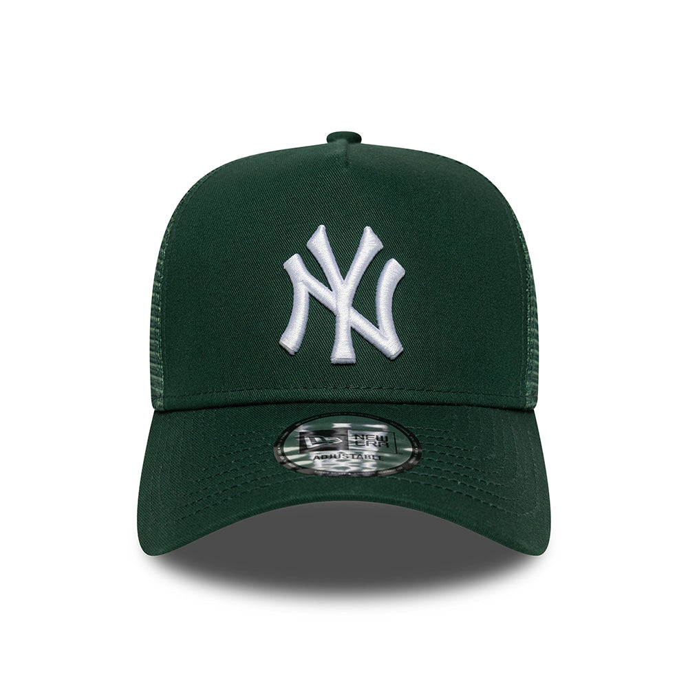Casquette Trucker MLB League Essential A-Frame New York Yankees vert foncé-blanc NEW ERA