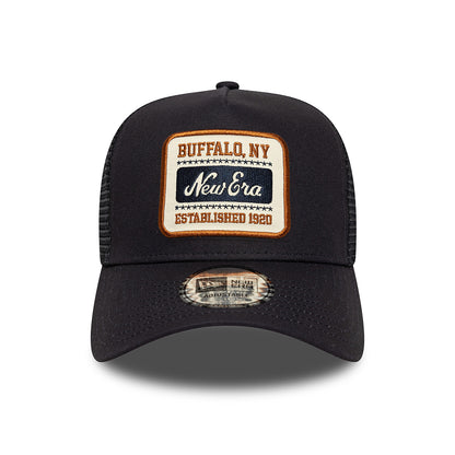 Casquette Trucker A-Frame NE Patch bleu marine NEW ERA