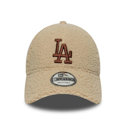 Casquette 9FORTY MLB Borg L.A. Dodgers beige-marron NEW ERA