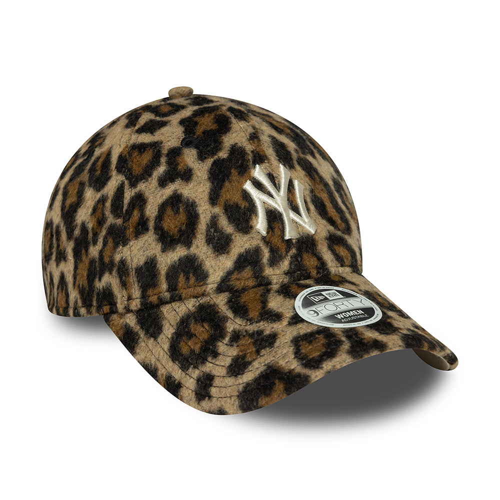 Casquette Femme 9FORTY MLB Cosy Animal New York Yankees léopard NEW ERA