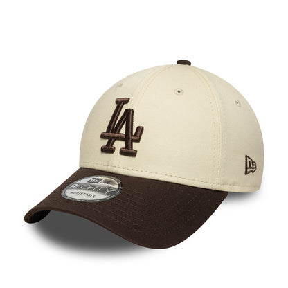 Casquette 9FORTY L.A. Dodgers MLB Side Patch crème-marron NEW ERA