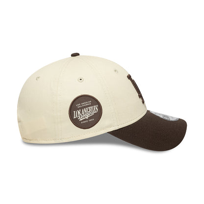 Casquette 9FORTY L.A. Dodgers MLB Side Patch crème-marron NEW ERA