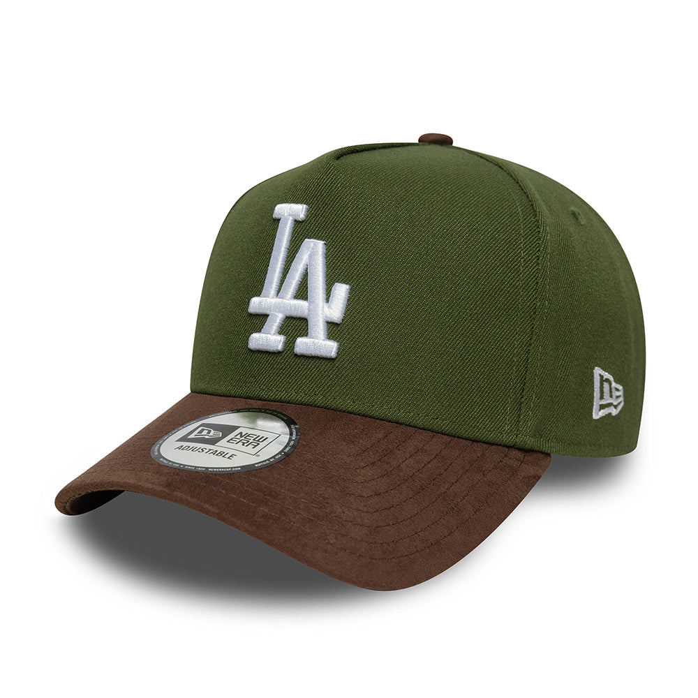 Casquette Snapback 9FORTY MLB Suede Visor A-Frame L.A. Dodgers mousse-marron NEW ERA