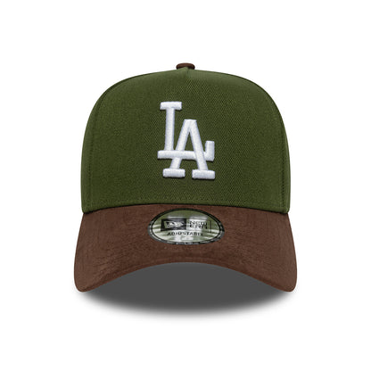 Casquette Snapback 9FORTY MLB Suede Visor A-Frame L.A. Dodgers mousse-marron NEW ERA
