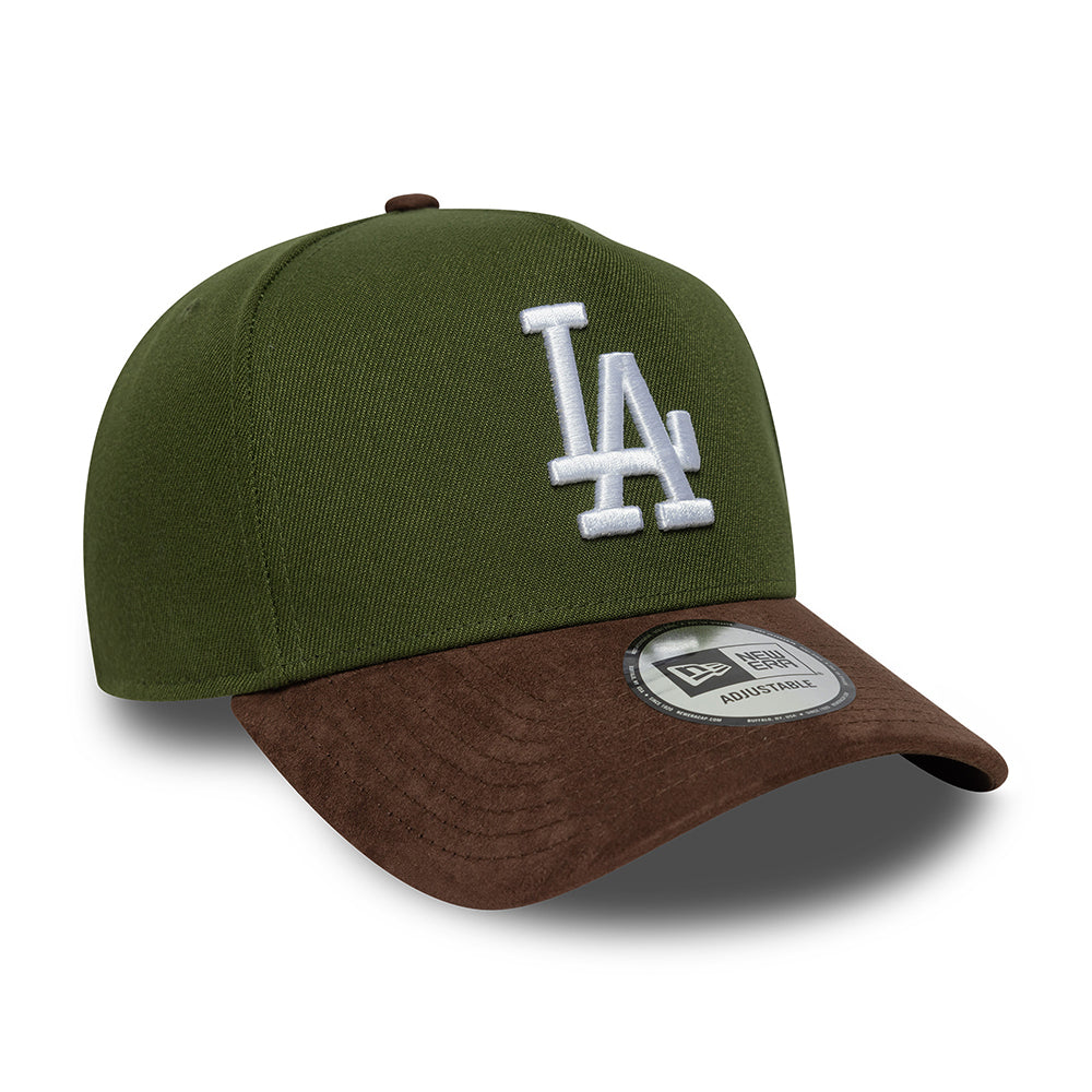 Casquette Snapback 9FORTY MLB Suede Visor A-Frame L.A. Dodgers mousse-marron NEW ERA