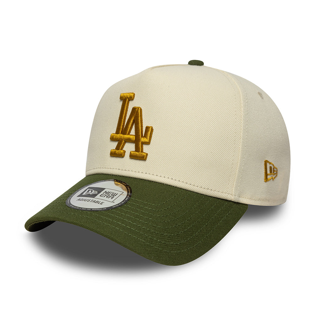 Casquette Snapback 9FORTY MLB World Series Patch A-Frame L.A. Dodgers crème-mousse NEW ERA