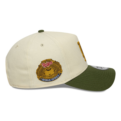 Casquette Snapback 9FORTY MLB World Series Patch A-Frame L.A. Dodgers crème-mousse NEW ERA