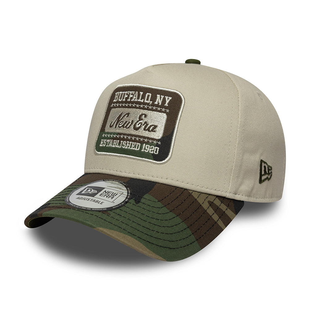 Casquette Snapback 9FORTY NE Camo Patch A-Frame pierre-camouflage NEW ERA