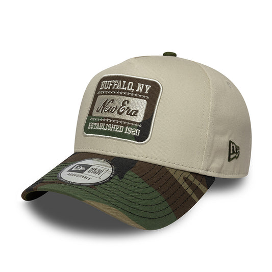 Casquette Snapback 9FORTY NE Camo Patch A-Frame pierre-camouflage NEW ERA