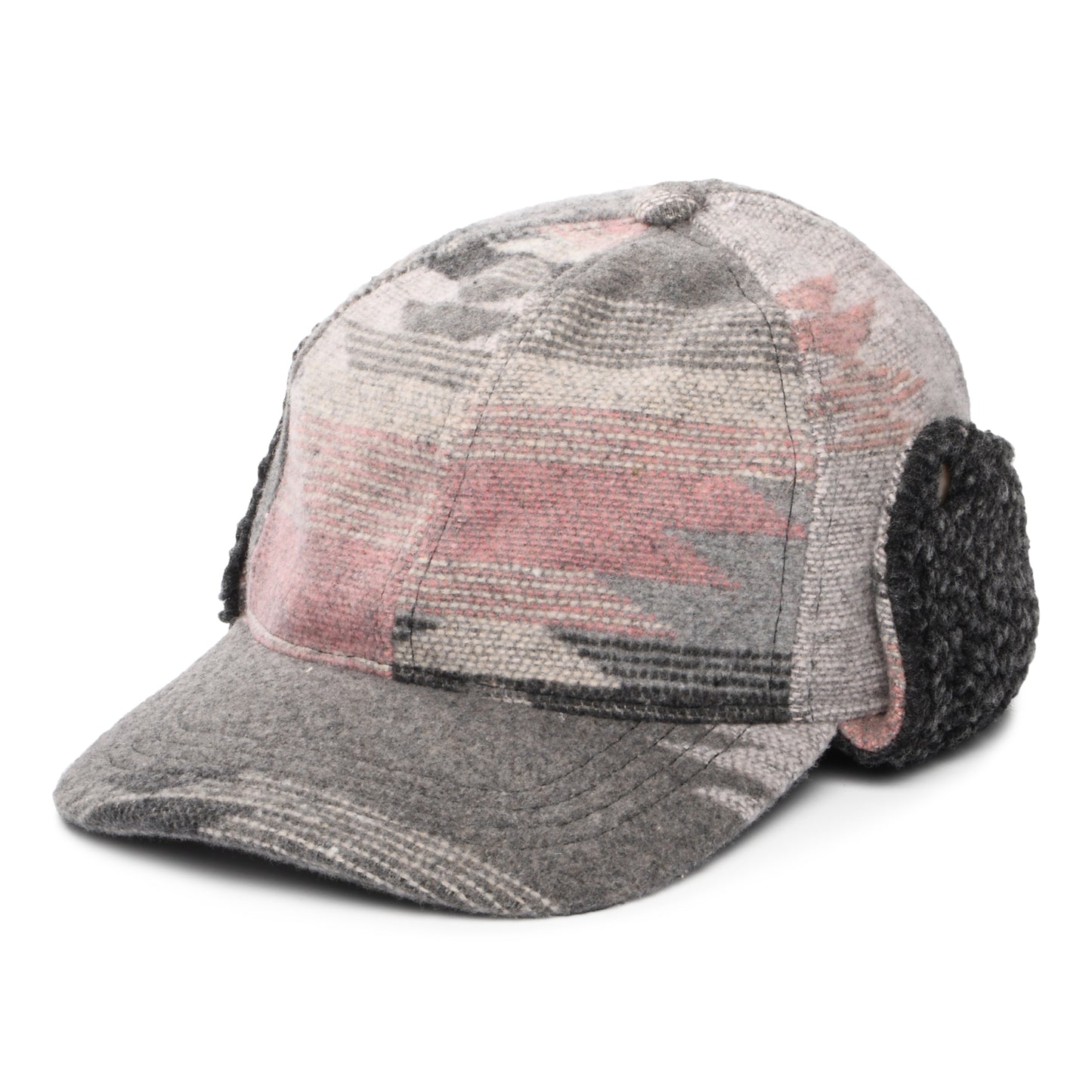 Casquette Avec Protège-Oreilles à Motif Aztèque Sapos panaché de gris SCALA