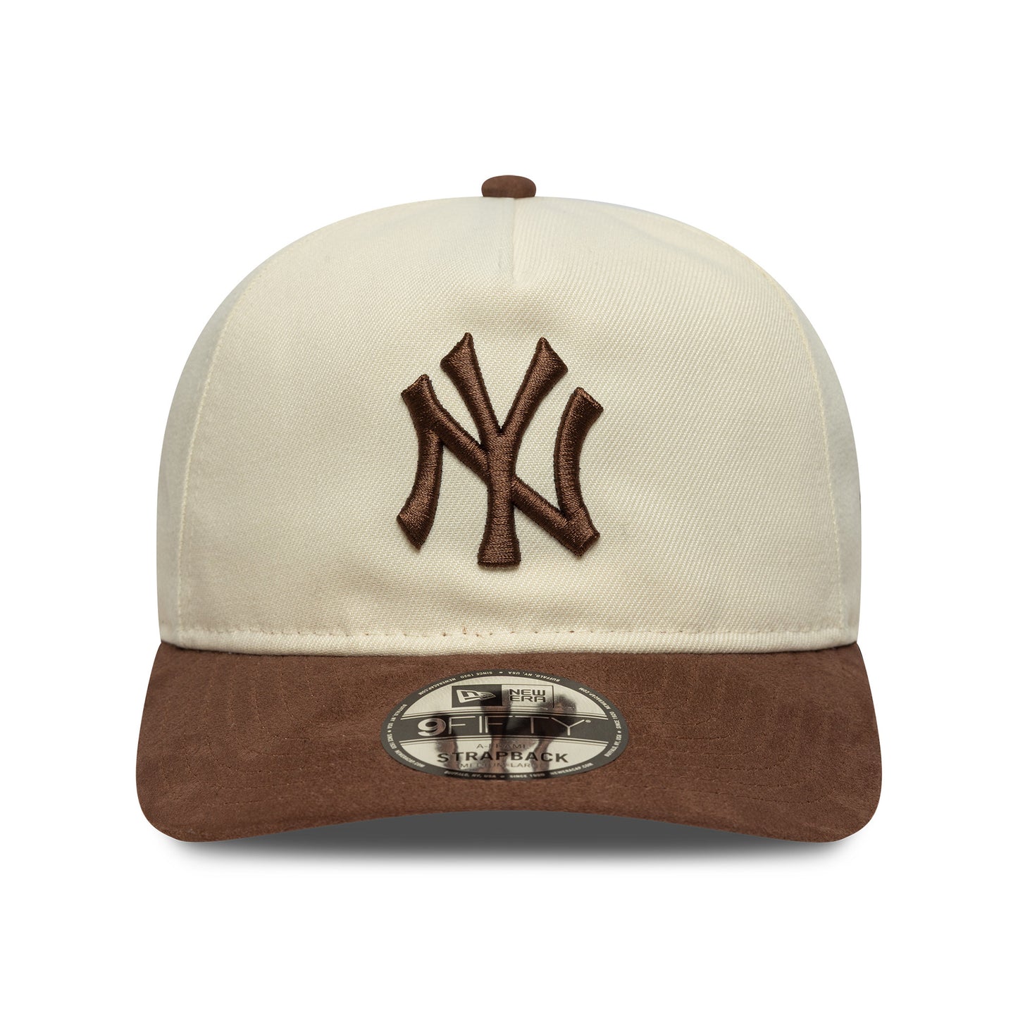 Casquette 9FIFTY MLB Suede Visor A-Frame New York Yankees crème-chocolat NEW ERA