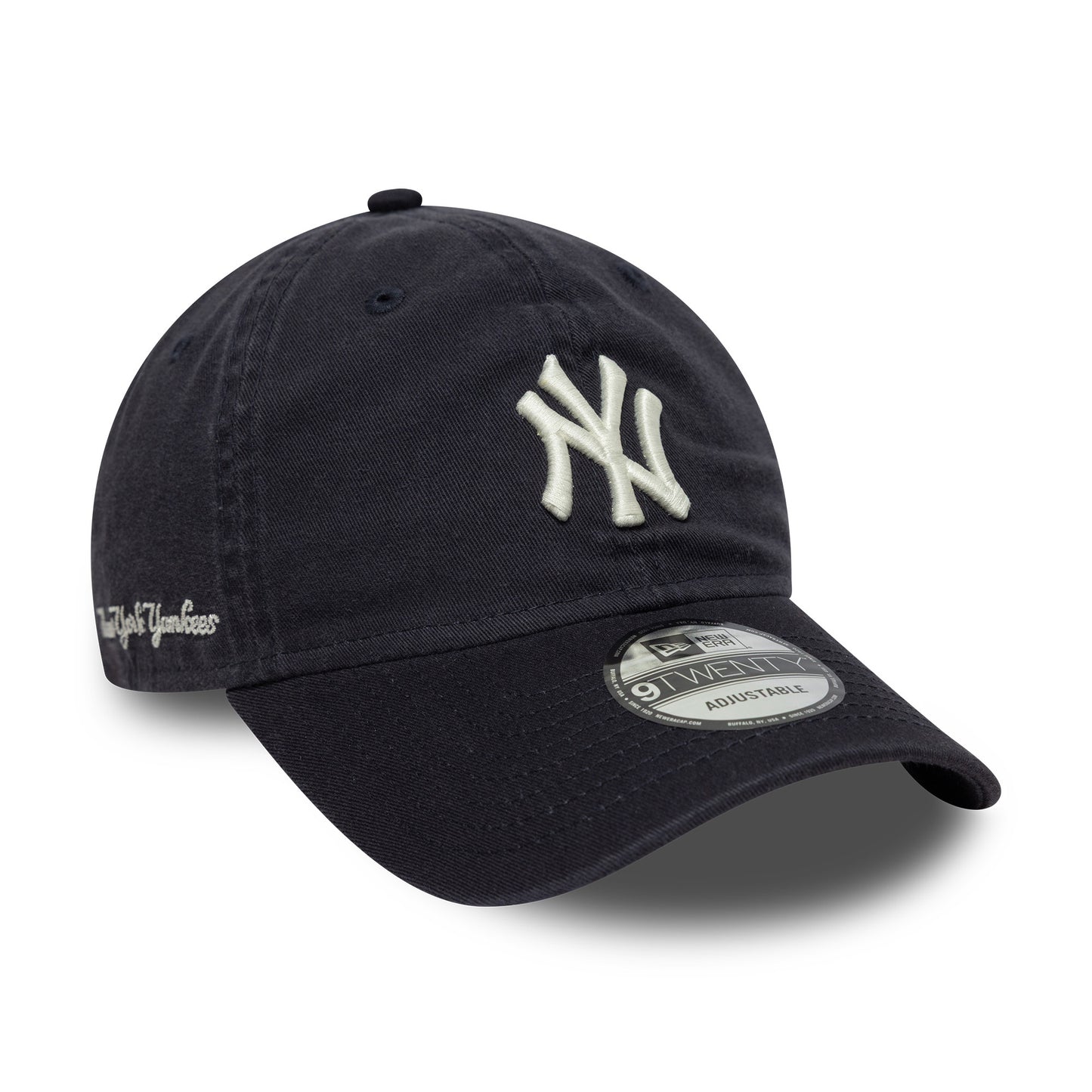Casquette 9TWENTY MLB Washed Script NY Yankees bleu marine-blanc NEW ERA