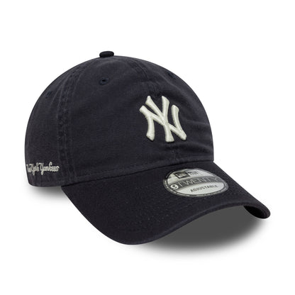 Casquette 9TWENTY MLB Washed Script NY Yankees bleu marine-blanc NEW ERA