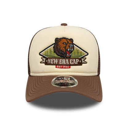 Casquette Trucker 9FORTY M-Crown NE Graphic A-Frame crème-chocolat NEW ERA