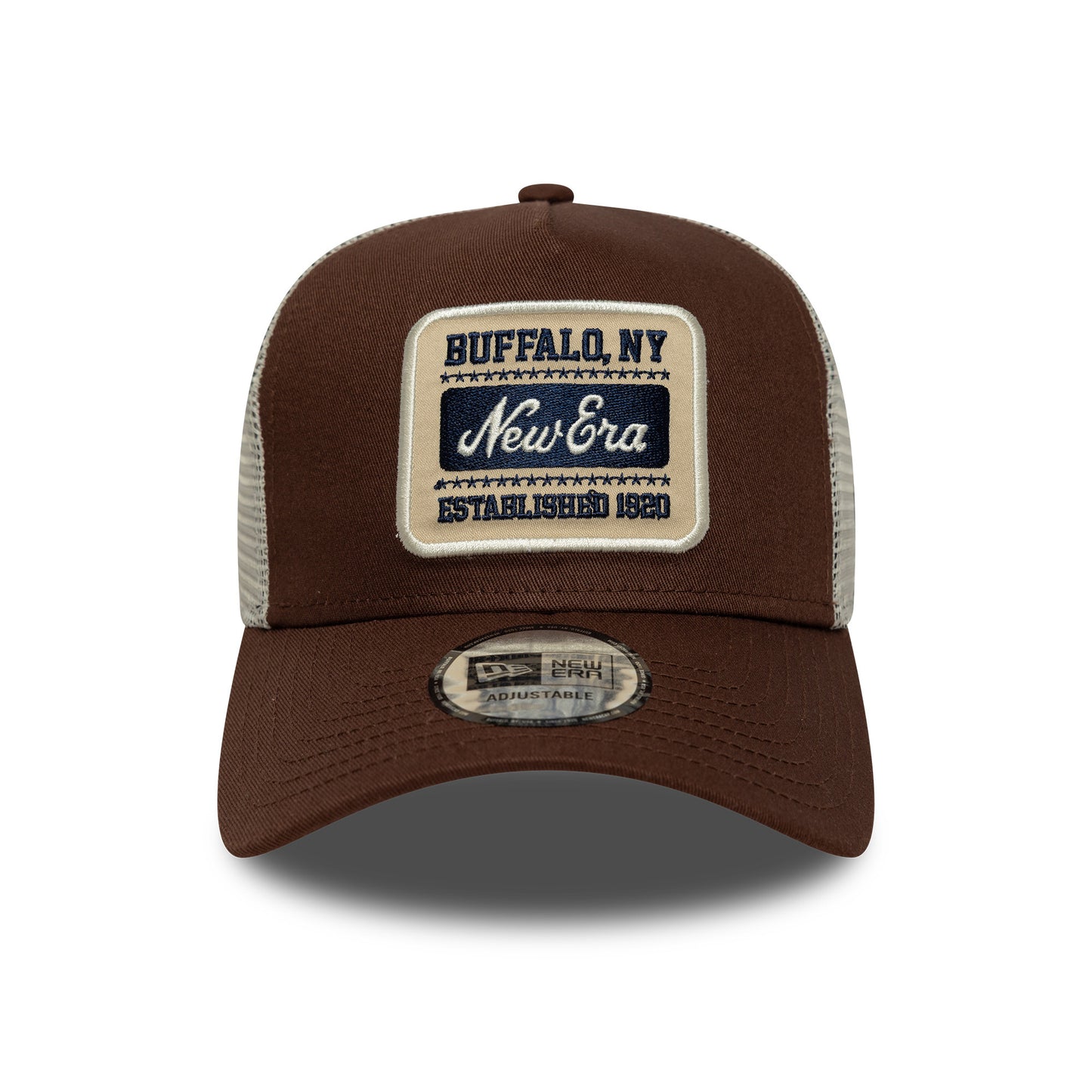 Casquette Trucker A-Frame NE Patch chocolat-pierre NEW ERA